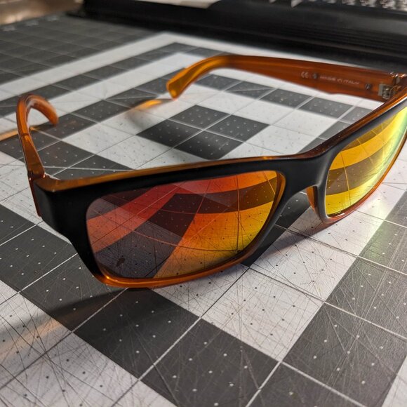 Rudy Project Ultimatum Shock Sunglasses Fire Red Orange Mirror Italy - Picture 6 of 15